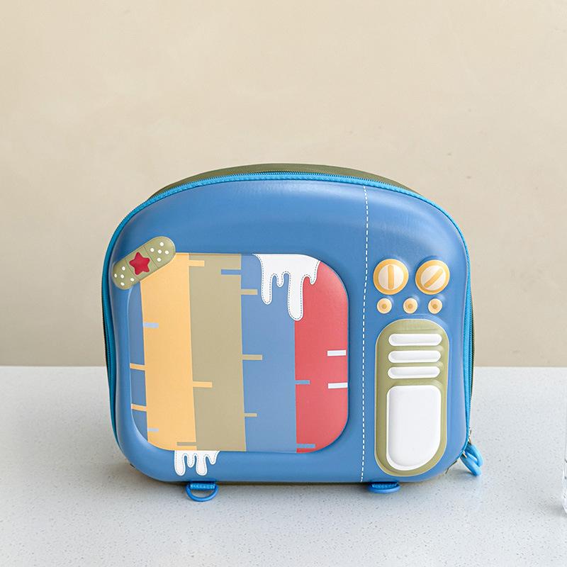 

Школьные сумкиНовая детская сумка с жестким корпусом в зарубежном стиле, милый ТВ 3D трехмерный рюкзак-яичная скорлупа для детей синий