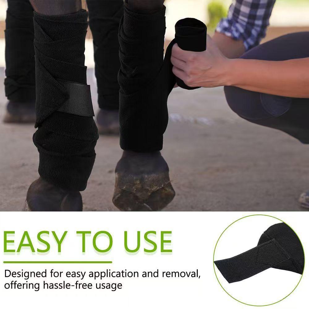 4Pcs Breathable Polar Fleece Horse Leg Bandage Equestrian Supplies Special Racing Protection Leg Protector for Equine