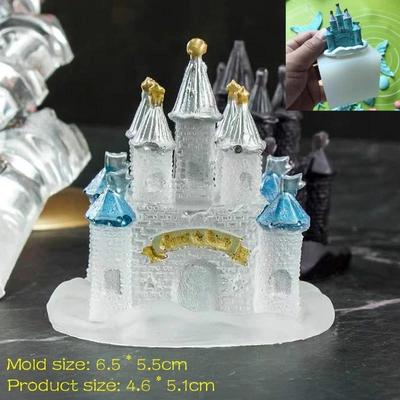 Moule en silicone en forme de château tridimensionnel, colle époxy cristal, moule en silicone antique, moule à gâteau