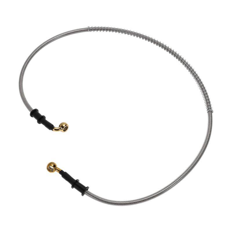 Motoforti 100cm Motorcycle Brake Clutch Oil Hose Line Silver Tone 1 Pc