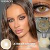 FUNSACHY 1 Pair Natural Brown Contact Lenses for Eyes Beautiful Pupils for Makeup Cosmetics Brown Color Lenses Gray Softlens