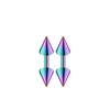 Stainless Steel Personality Fashion Sharp Cone Earrings Anti -Allergic Electroplating Earrings