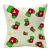 2022 Merry Christmas Home Decor Cushion Cover 45x45cm Cute Animals Cartoon Printed Throw Pillow Cover Xmas Decorative Pillowcase
