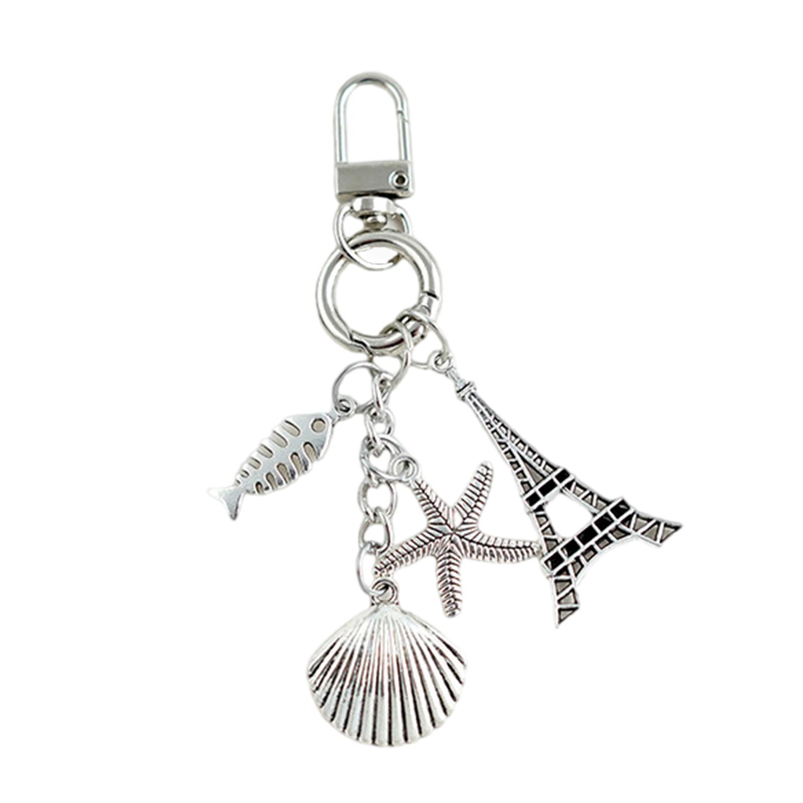 

Брелок-подвеска в виде ракушки Эйфелевой башни, портативный брелок в виде ракушки Эйфелевой башни, металлическое мастерство для повседневного использования T1