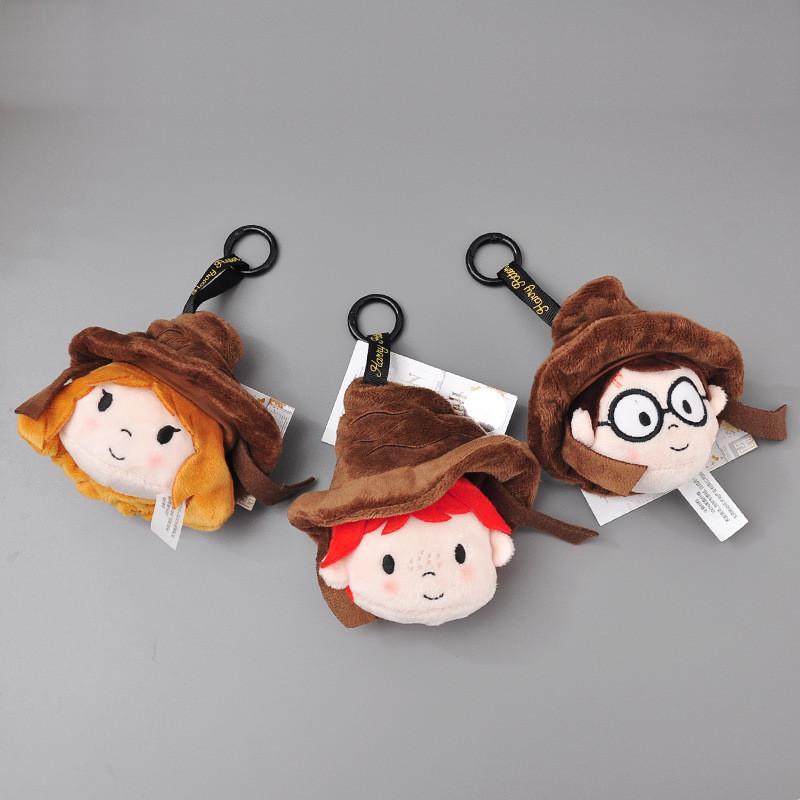 Harry Potter Ron Weasley Hermione Granger Extendable Hat Plush Keychain Doll Toy