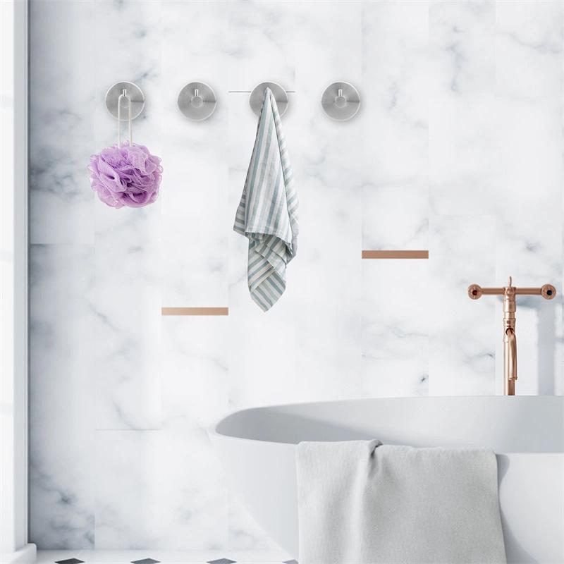 4Pcs Polished Bathroom Towel Hooks Stainless Steel Coat Robe Hook Wall Hanger With Screws Towel Rack Hang Hook For Hotel Kitchen