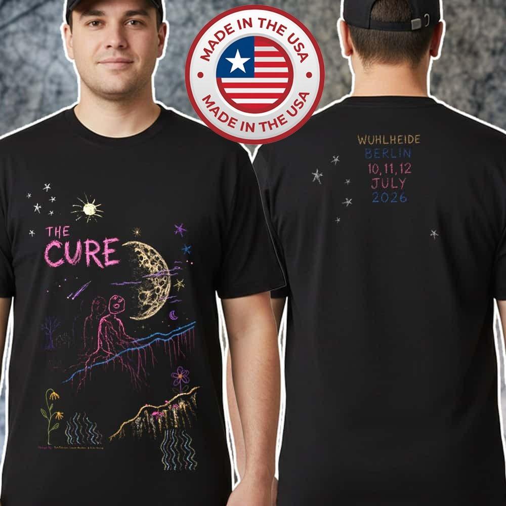 The Cure Berlin 2026 Show 3 Nächte Auf der Parkbühne Wuhlheide Berlin T-Shirt S brown