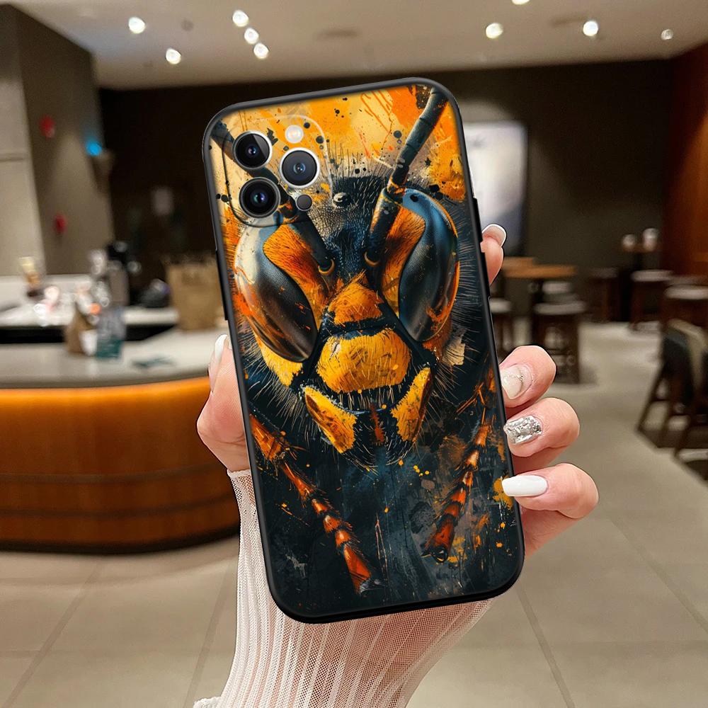 

RA3 Art Bees Cartoon New High-End Shell Phone Case for iPhone 16 15 14 13 12 Pro Max Plus Mini iPhone 12 Pro