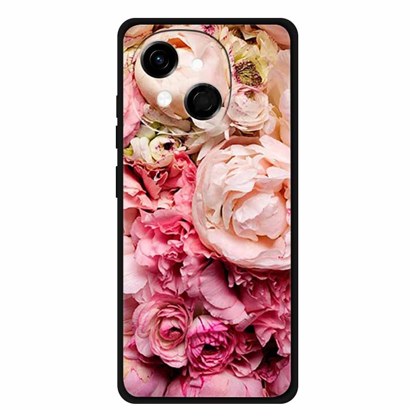 Black Silicone Case For Tecno Spark 40C Cases Wolf Luxury Protective Soft Back Cover For Tecno Pop 9 4G Case 6.67" Animal Fundas