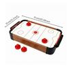 Tabletop Air Hockey Game with Pucks and Pushers Complete Set Wooden Compact