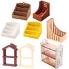 1/12 Dollhouse Simulation Double Layer Bookshelf Display Rack Model Doll Home Study Furniture Decor Toy Dolls House Accessories