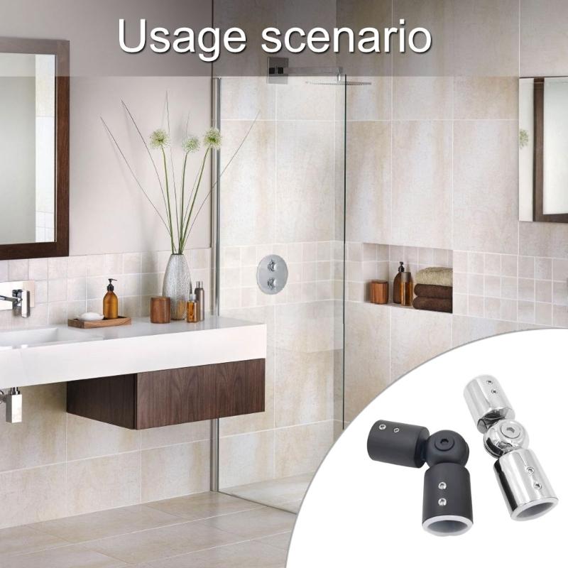 Corrosion Resistant Bathroom Glass Door Brackets Easy Installation Strong Modern Shower Door Hanger Simple Installs