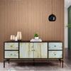 New Modern Minimalist New Chinese Style 3D Wood Grain Grille Wallpaper Bedroom Tea Room Living Room Sofa Background Wall Paper