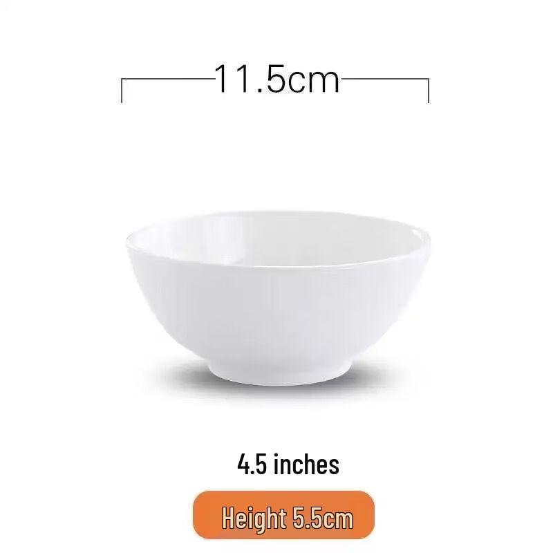 Yujia Pure White Ceramic Soup & Noodle Bowls (12-Pack)
