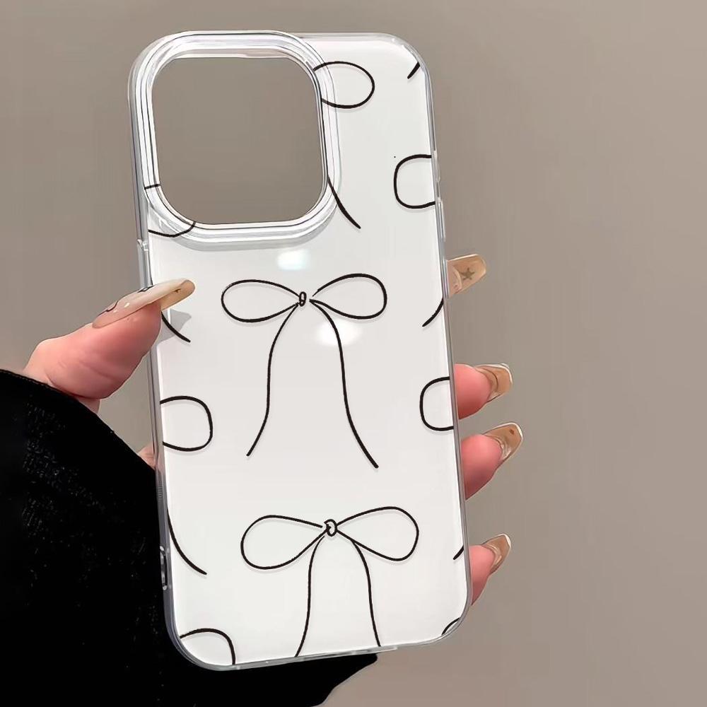 Painted Phone Case for iPhone 12 13 15 16 iPhone 16 12 13 14 15 Pro  14 15 16 Pro Max Coverage Shockproof Anti-Fingerprint Fresh Style Protective Case