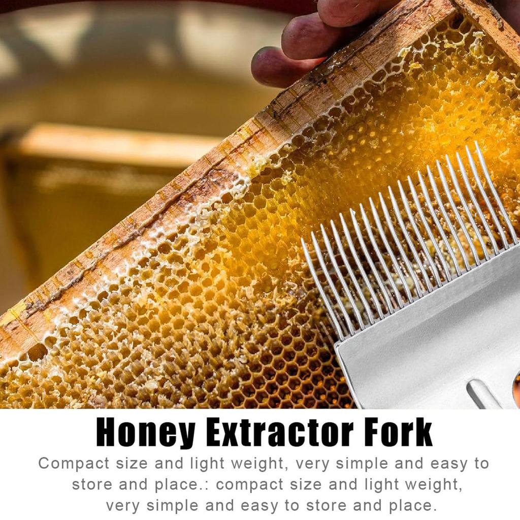 Honey Uncapping Fork With Handle Small Extractor Beekeeping Bee Hive Honey Scrapers For Bee Keeping Farm Outdoor Indoor Backyard