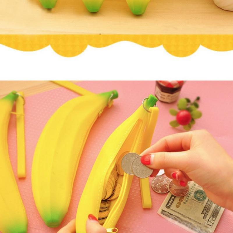 Cute silicone coin purse Banana purse Korean student hand coin purse