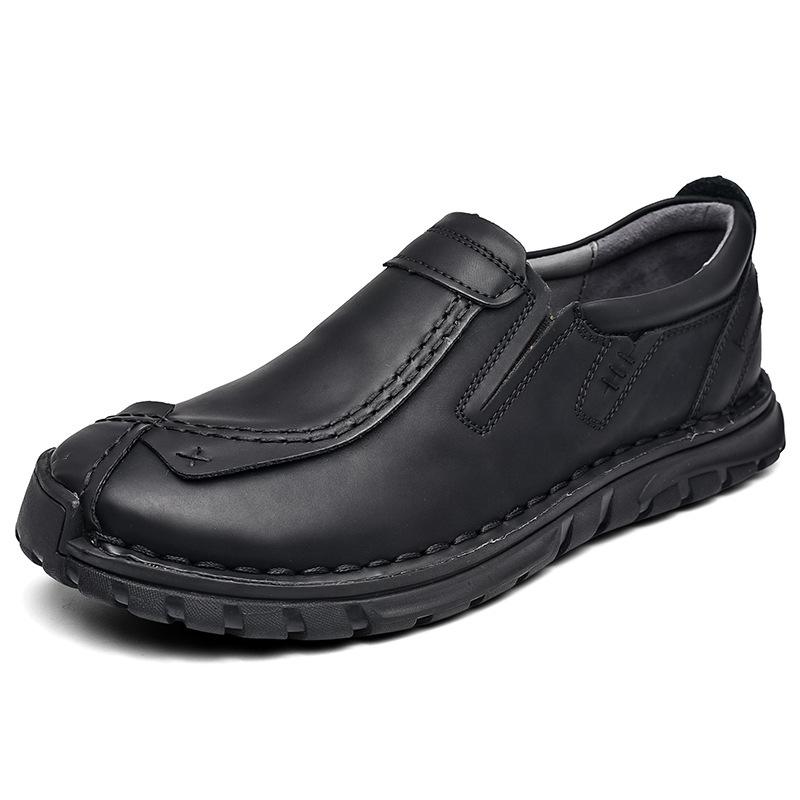 Large size men s leather shoes 2 spring new business casual leather shoes genuine leather men 38