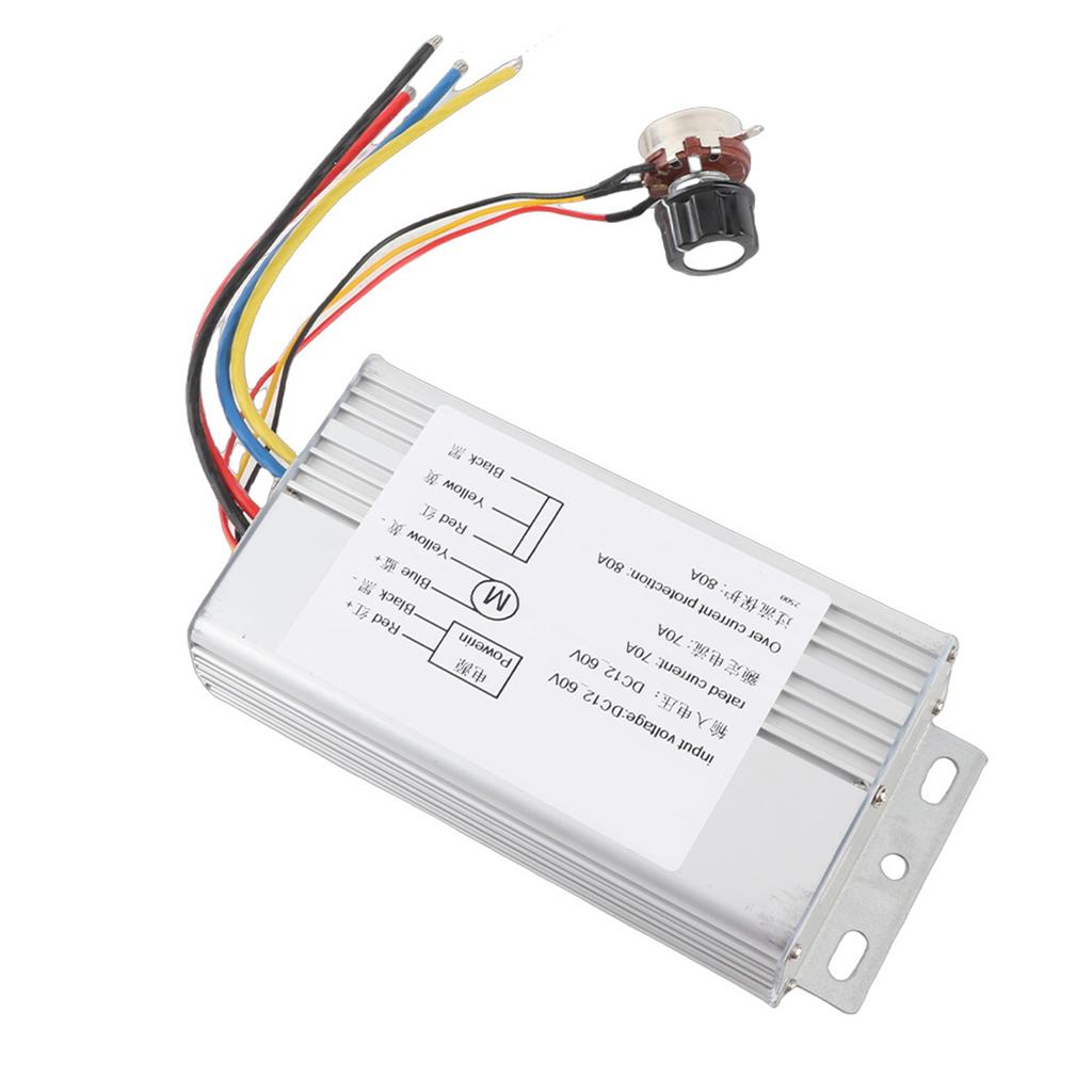 Regolatore di Velocità del Motore PWM CC 12V‑60V 70A Regolatore di Controllo di Azionamento Regolabile