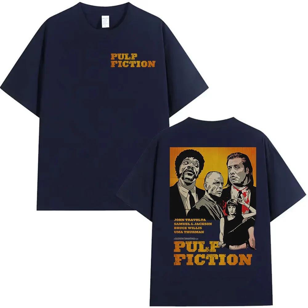 Classic Movie Pulp Fiction Graphic T Shirt Men Women Vintage Harajuku Fashion T-shirt Tops Cotton Short Sleeve Tshirt Streetwear