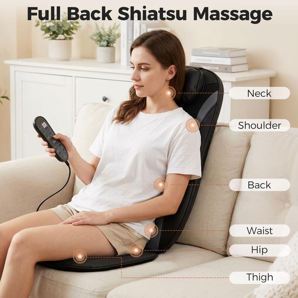 Back Massager with Heat, Deep Tissue Kneading Massage Chair