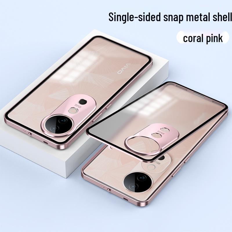 Vivo S30 Pro Metal Frame Snap-On Frosted Back Case with Lock Buckle for S20 V40