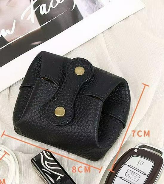 

Niche Zero Wallet: Personalized Mini Square Storage Bag for Cable & Earphone чёрный