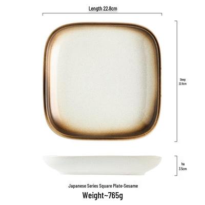 ZISIZ Ceramic Square Dinner Plate