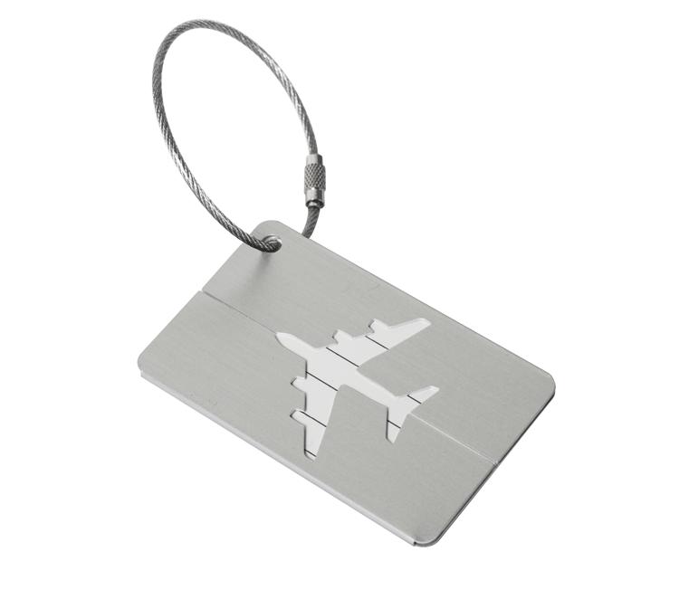 Aluminum Alloy Airplane Luggage Tag for Suitcases & Boarding Passes