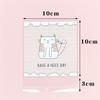 100Pcs 10x10+3cm Plastic Cartoon Animal Printed Packaging Biscuit Cookie Snack Food Self-Adhesive Candy Party Gift Bags