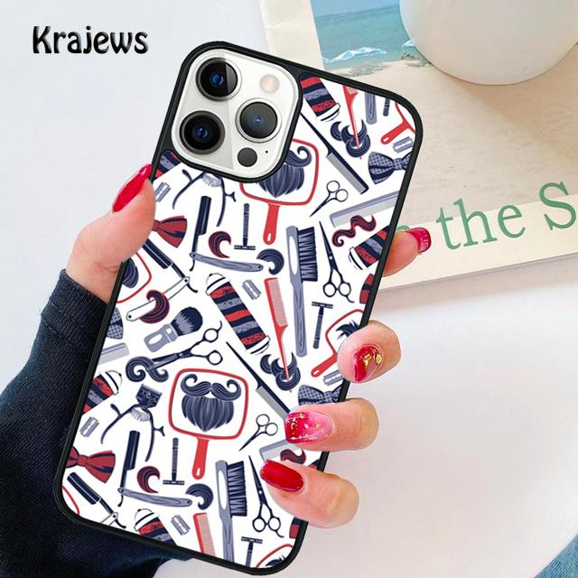 Měkký kryt na telefon s motivem holičských nůžek pro iPhone 14 XR X XS Max 5S 6S 7 8 Plus SE 2020 11 12 13 Pro Max Mini