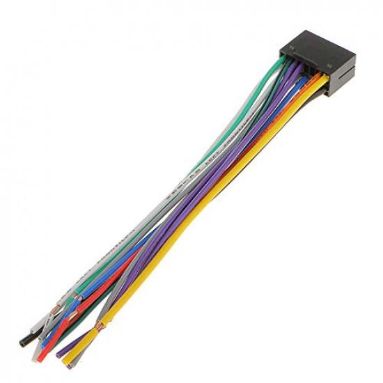 16Pin Android Car Radio Stereo Power on Harness Test Start Wire Cable for Aftermarket Android Radio Stereo with 16pin Power Socket