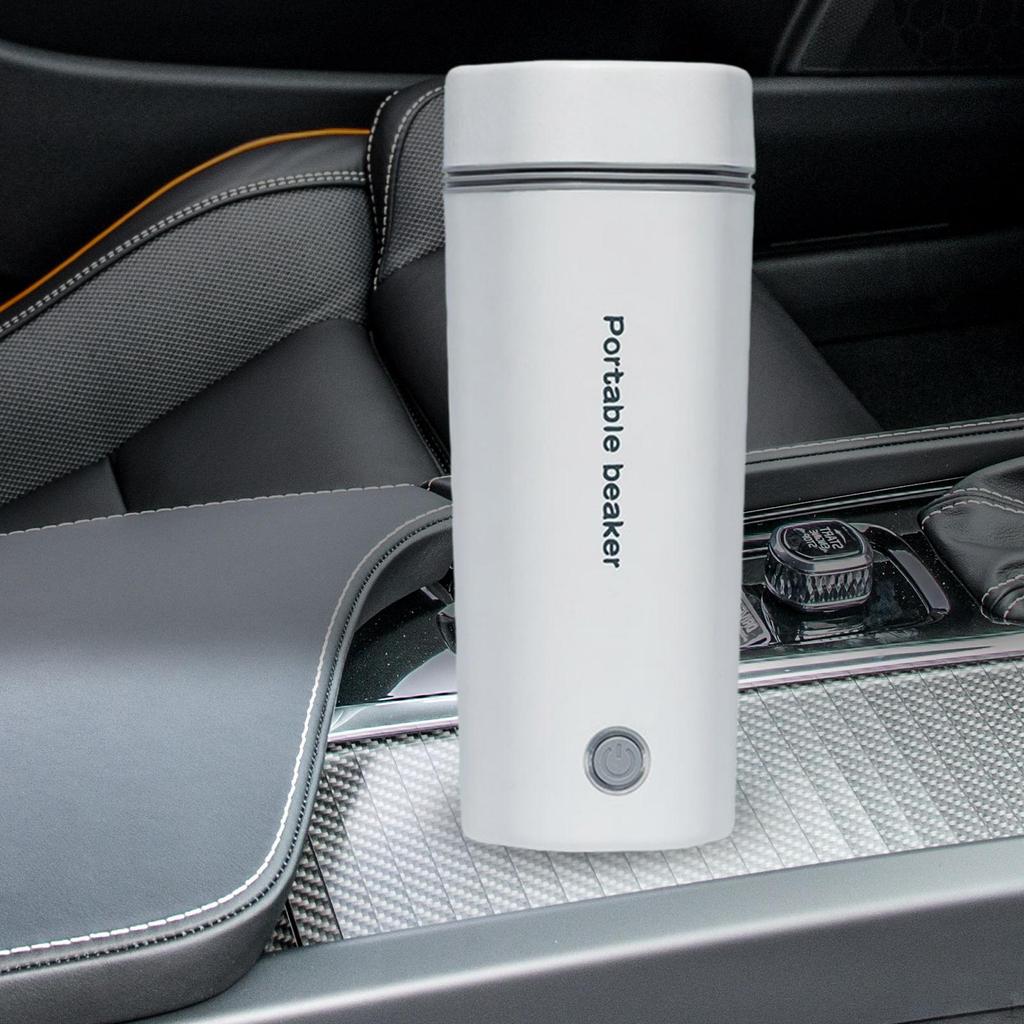Cana electrică de încălzire auto Fierbător electric Etanș Portabil 400ml Cană încălzită Încălzitor de apă Sticlă pentru
