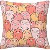 Super Cute Cartoon Linen Pillow Case Digital Printed Cushion Sofa Bed Pillow Simple