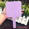 Low Moq Heart pink Shade Mirror for Makeup Custom logo Handle Makeup Colorful  Cosmetic Mirror