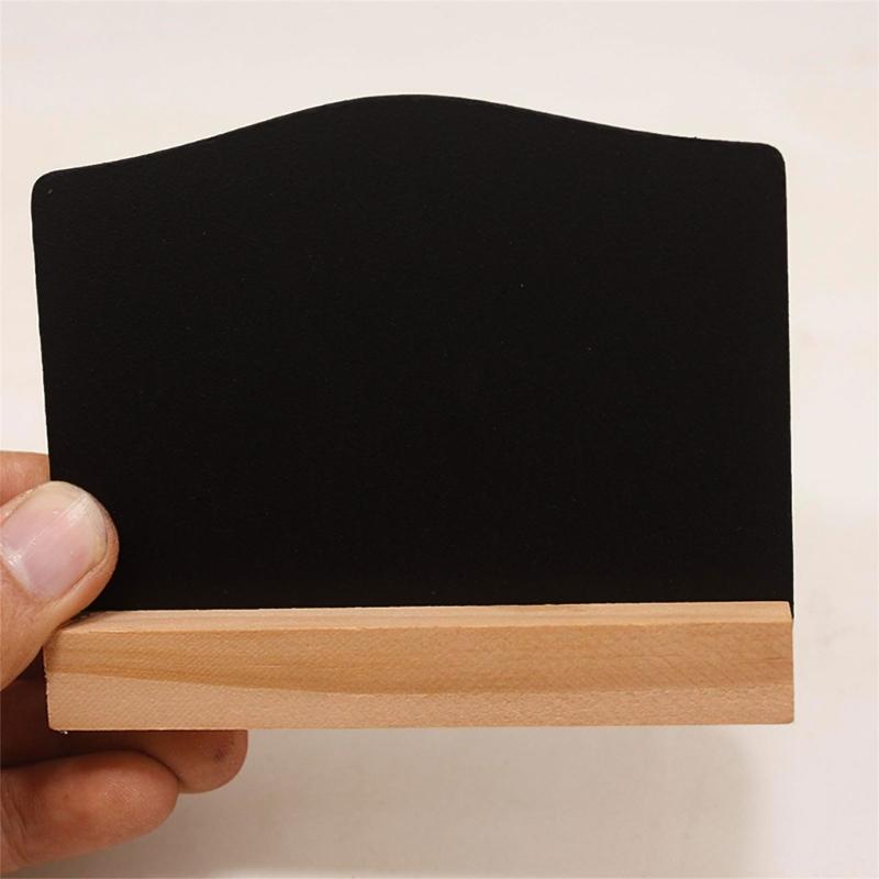 10Pcs Small Chalkboards with Wood Stand Double Sided Message Board Sign Table Number Food Sign for Wedding Party