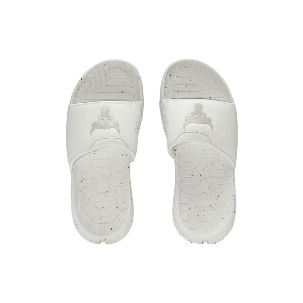 Under Armour Project Rock 3 Slide Unisex White Black Slides 3026034-100