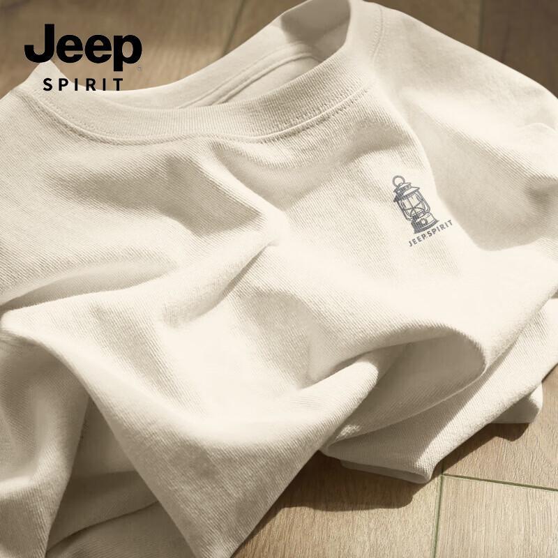 

Мужская хлопковая футболка с коротким рукавом JEEP SPIRIT 220F, плотная 4XL
