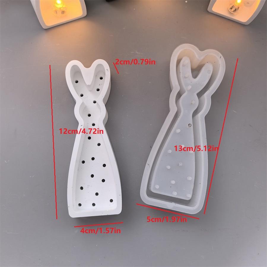 WTEMPO Ostern Silikonform Stehender Hase Dekoration Festival Requisitenform Gips Epoxidharzform