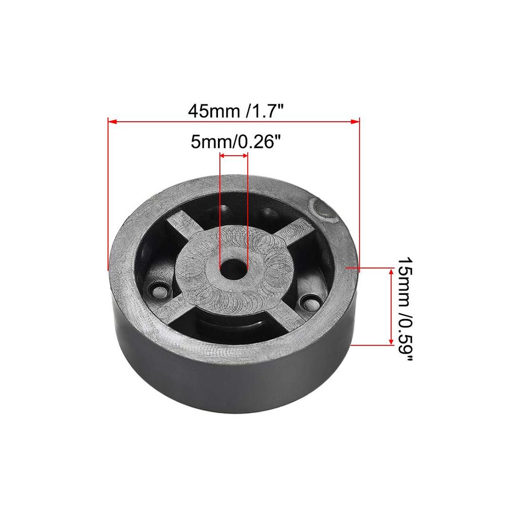 uxcell Foot Vibration Damping Base Pad Stand D45xH15mm Rubber for Guitar HiFi Speakers, Amplifiers, (4pcs)
