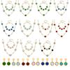 Stylish European & American Stainless Steel Jewelry Set with Square Faceted Glass Stones: Includes Bracelet, Necklace, and Earrings