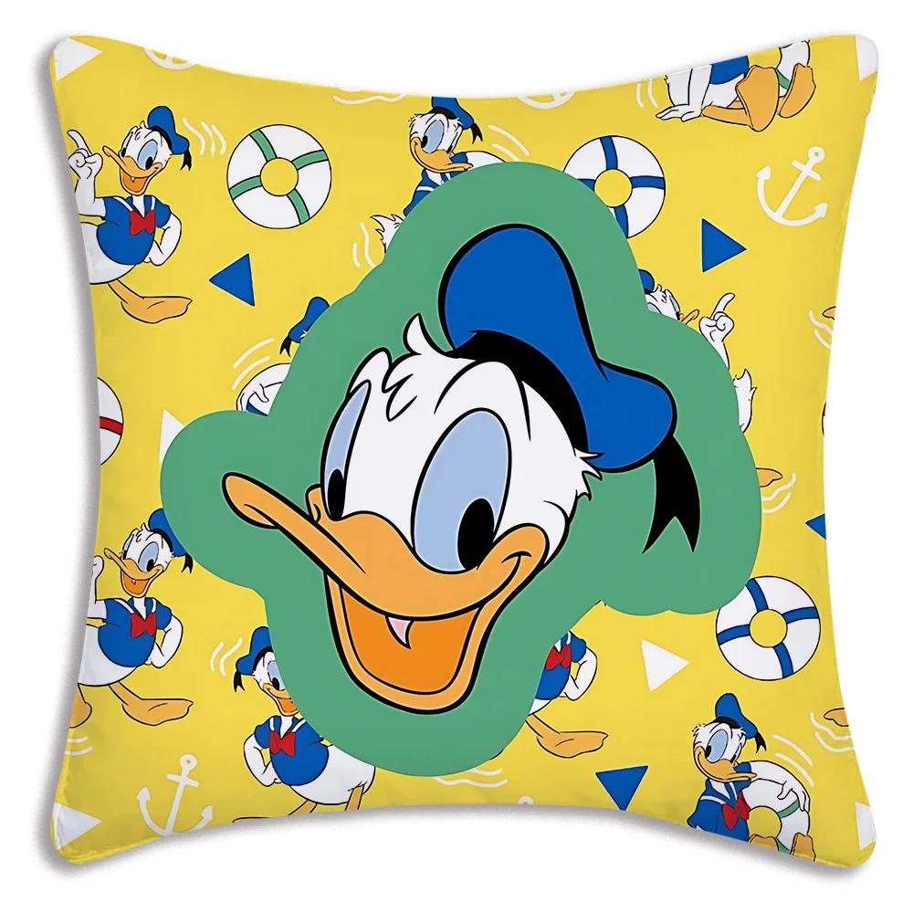 Hot Cartoon Anime Donalds Ducks Pillow Covers Cartoon Sofa Decorative Home Printing  Cute Cushion Cover