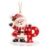 2D Acrylic Christmas Hanging Ornament with Scarf Letter Design for Holiday Tree Decor