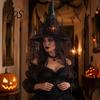 Hanging Wizard Hat Decor Halloween Witch Decor, Spider Web Ribbon Prop Party Streamers for Party, Dark Costume Accessory Masquerade Accents