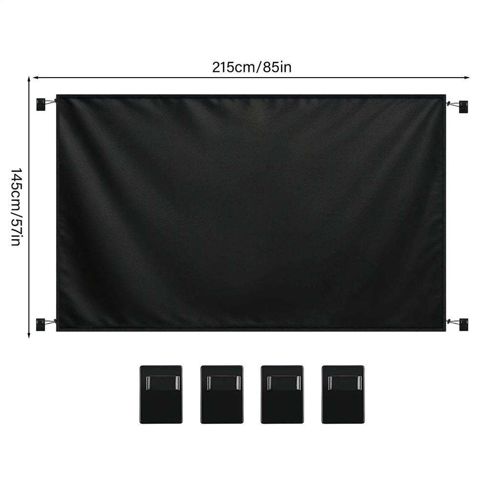 RV Rear Door Drapery Magnetic Waterproof Adjustable RV Privacy Drapery With Magnetic Hooks For Truck SUV Caravan Outdoor Travel