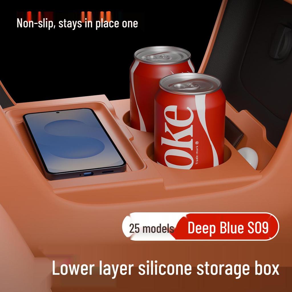 Deep Blue S09 Center Console Storage Organizer with Silicone Mat