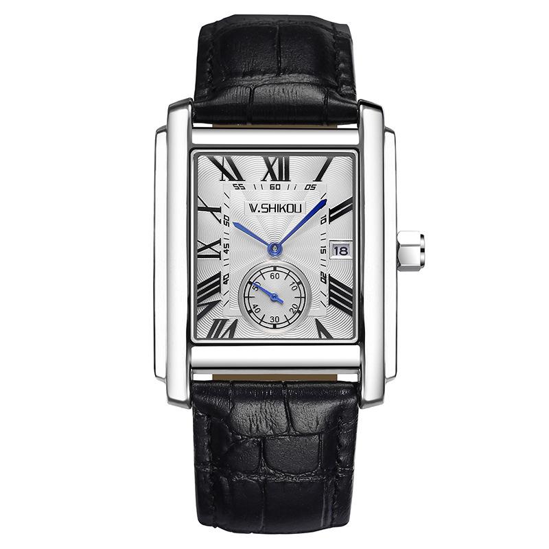 Waterproof Watch V. Shikou Men S Business Classic Watch Pinduoduo Square Tank Watch