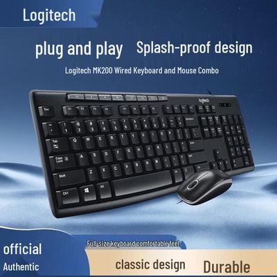 Logitech MK200 Kablolu Klavye ve Fare Kombinasyonu