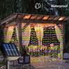 3M Solar Curtain Lights Fairy Garland String Lights 8 Modes Outdoor Waterproof Decorative Lights for Fairy Christmas House Garden