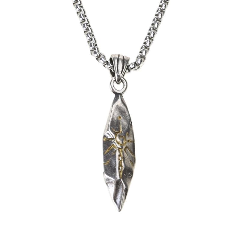 

Fashion Wishing Stone Pendant Necklace Adjustable Sweater Chain Simple Collar Necklace Jewelry Vintage Clavicle Chain 1